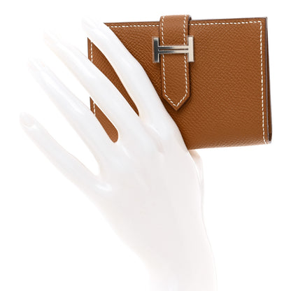 Hermes Epsom Bearn Card Holder Wallet Gold 2 of 7