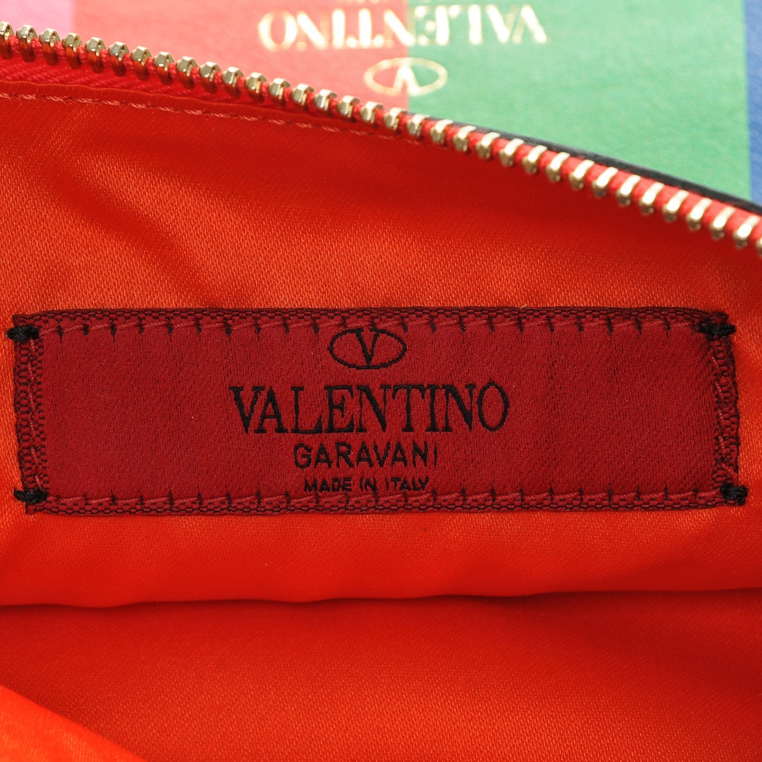 Valentino Garavani Vitello 1973 Medium Rockstud Zip Pouch Multicolor 6 of 6