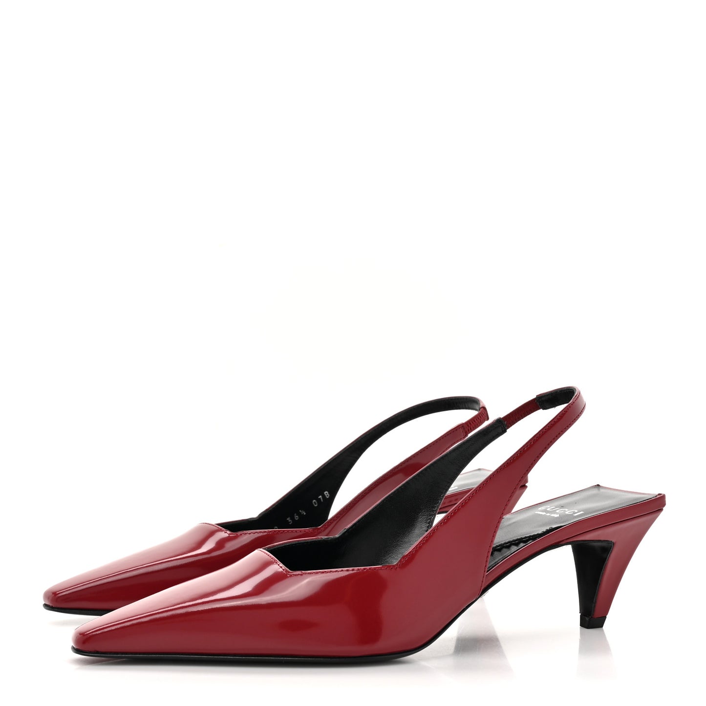 Nappa Mallory Pointed Toe Slingback Sandal 36.5 New Cherry