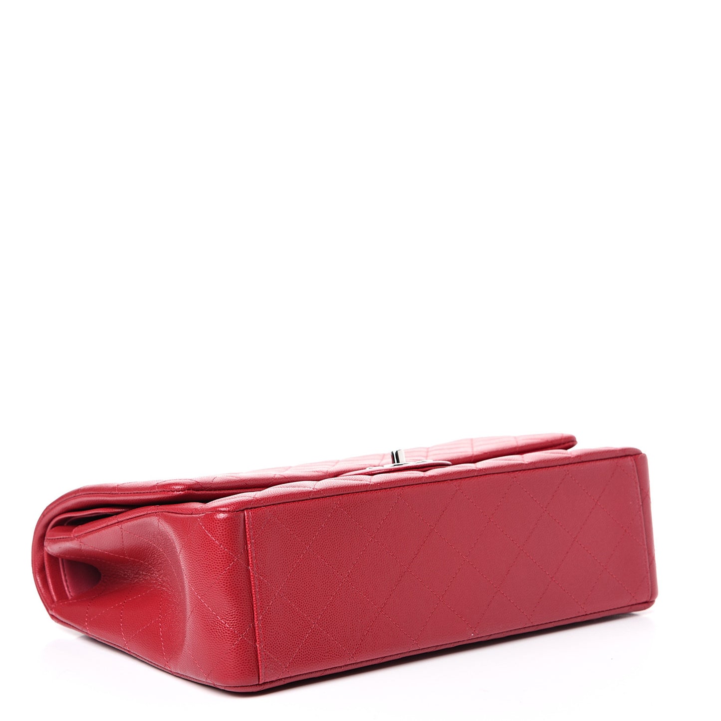 Caviar Quilted Maxi Double Flap Red