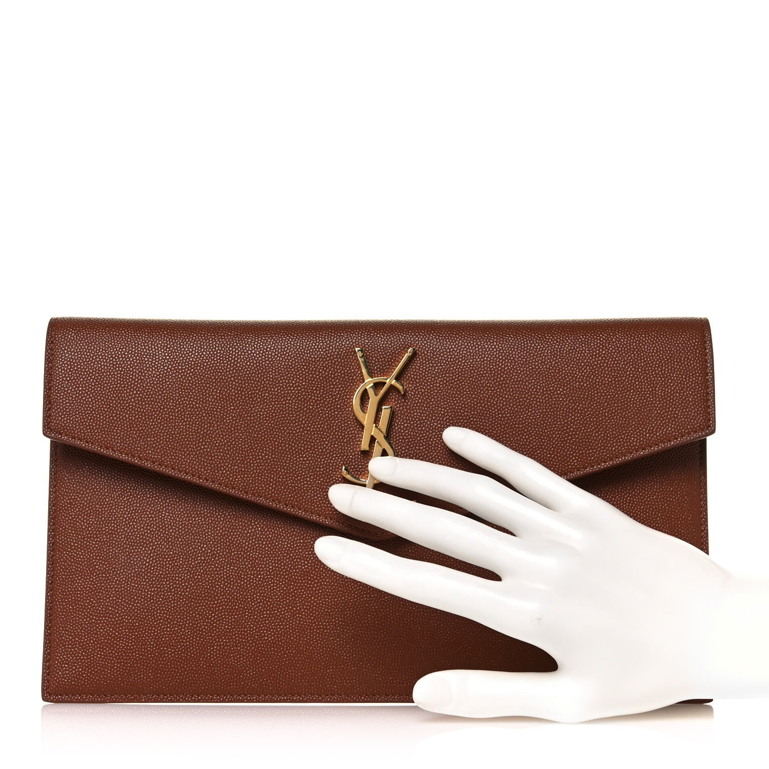 Saint Laurent Grain De Poudre Uptown Pouch Brick 2 of 6