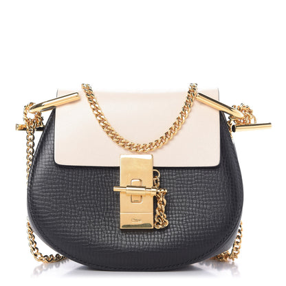 Chloe Textured Calfskin Lambskin Nano Drew Shoulder Bag Black 1 of 8