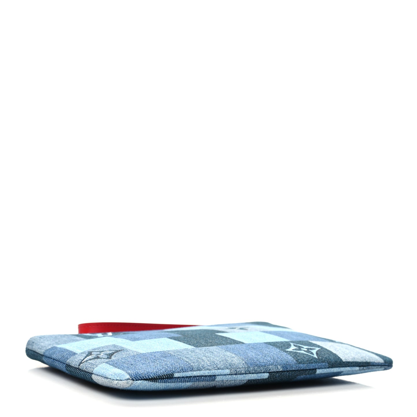 Denim Monogram Patchwork City Pouch Blue Rouge