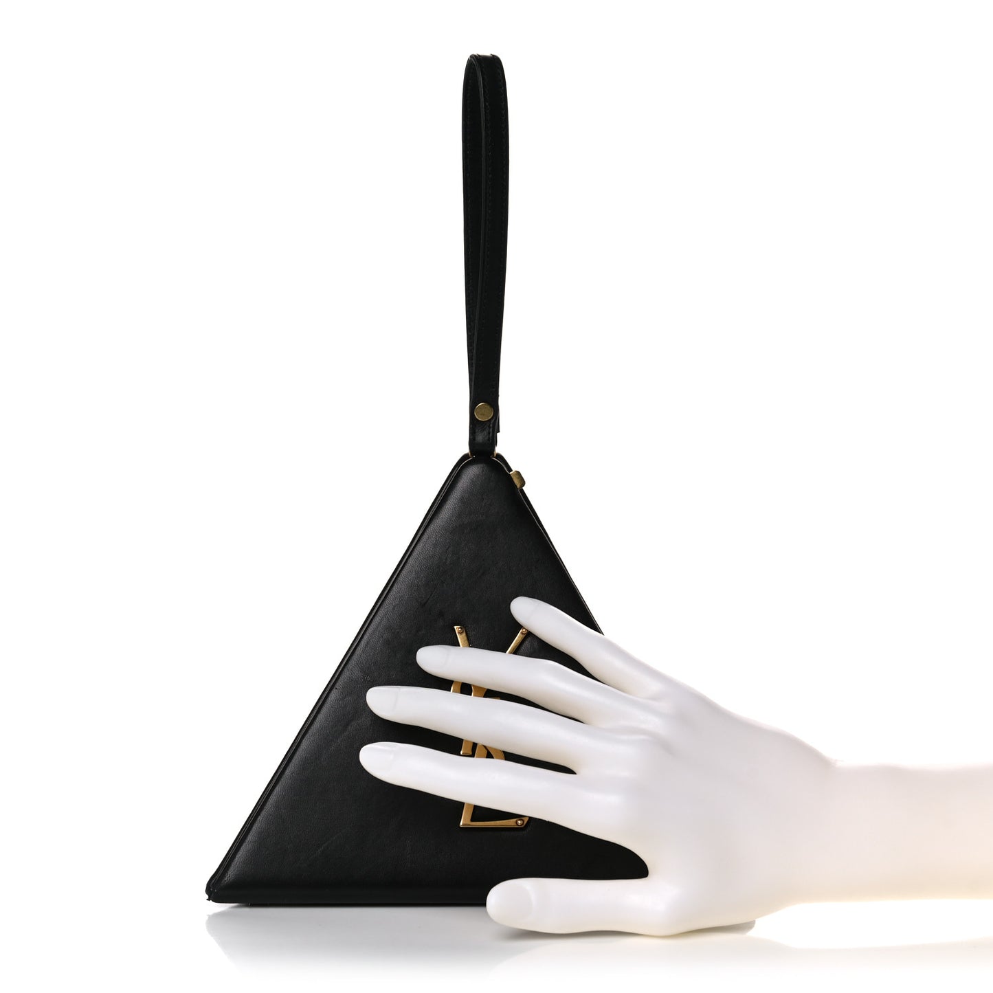 Lambskin Pyramid Clutch Black