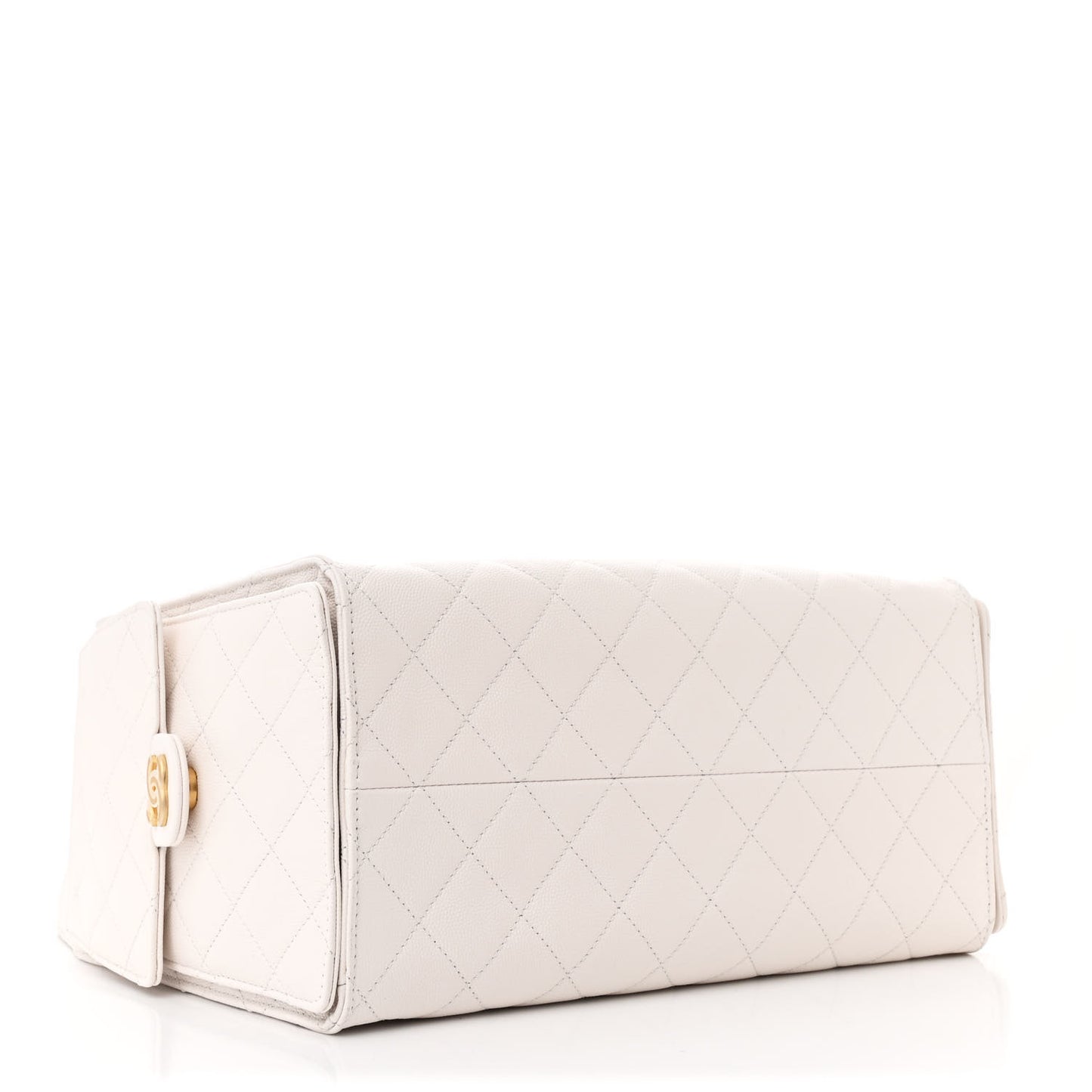 Caviar Quilted Medium Chanel 25 Handbag White