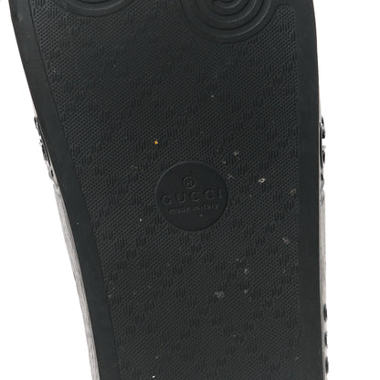 Gucci Rubber GG Monogram Perforated Womens Slide Sandals 39 Black 7 of 9