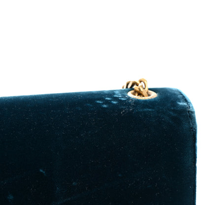 Saint Laurent Velvet Small Classic Monogram Kate Tassel Satchel Blue 17 of 21