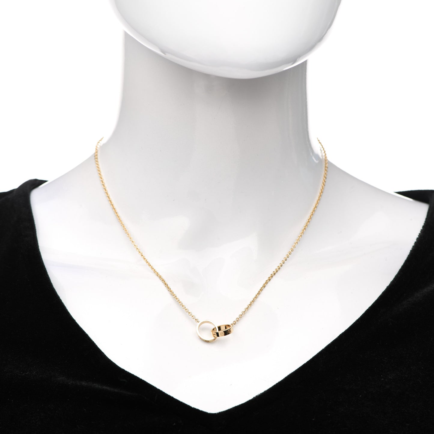 18K Yellow Gold Interlocking LOVE Necklace