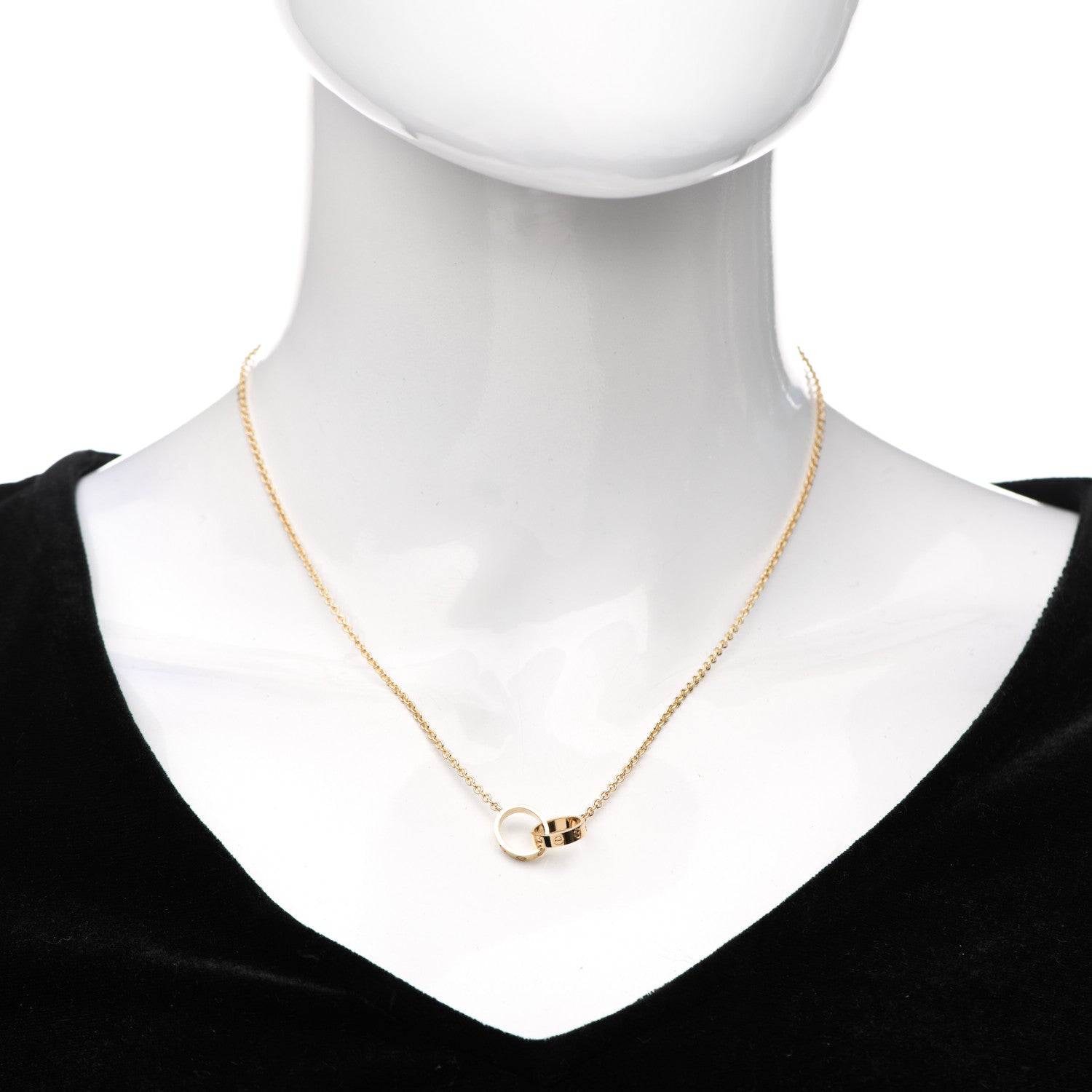 Cartier 18K Yellow Gold Interlocking LOVE Necklace 2 of 7