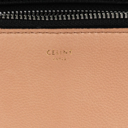 Celine Textured Calfskin Medium Bi-Color Edge Shoulder Bag Black 7 of 10
