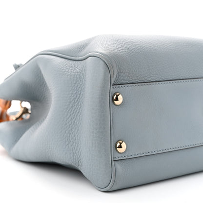 Gucci Calfskin Small Bamboo Shopper Tote Light Blue 9 of 10