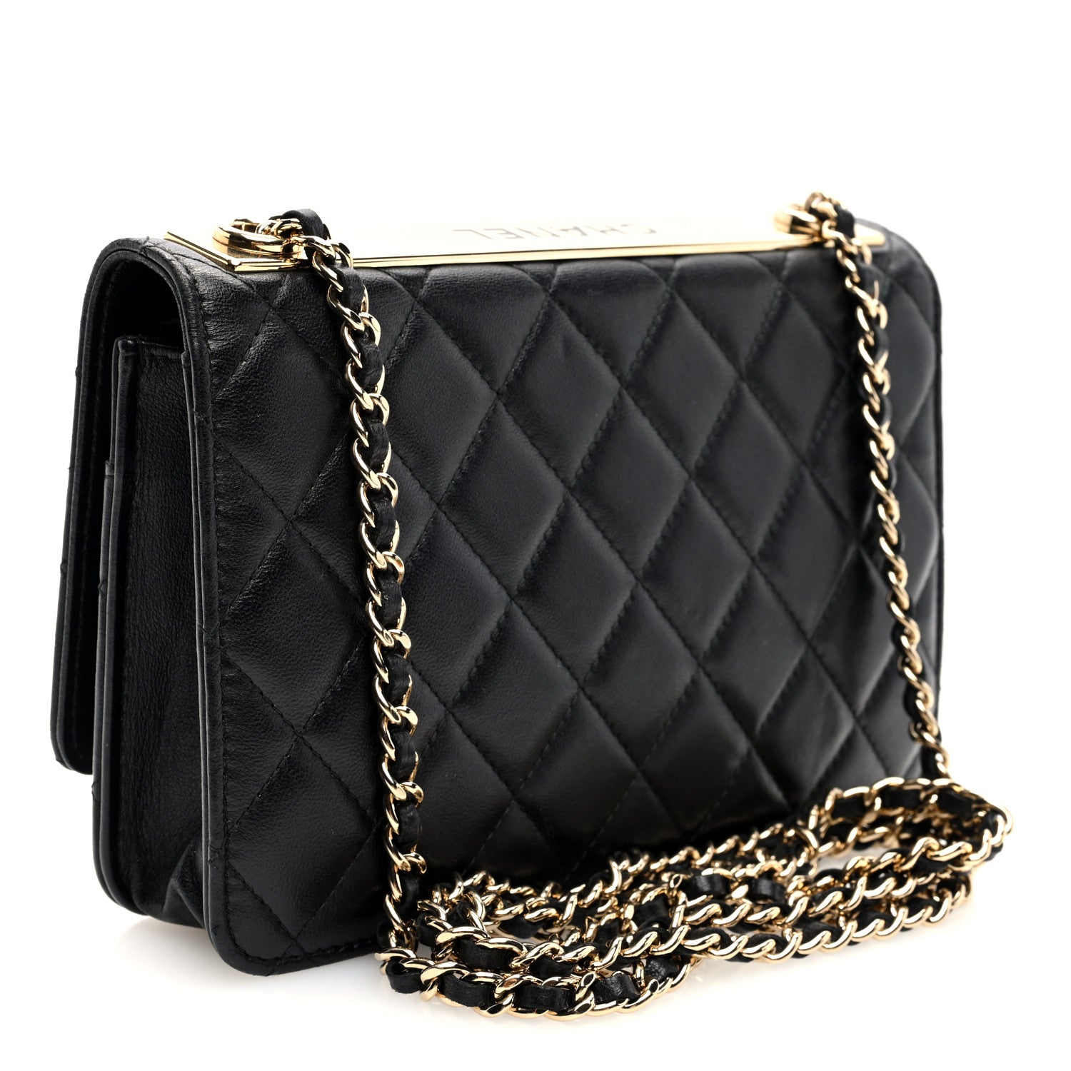 Chanel Lambskin Quilted Trendy CC Wallet On Chain WOC Black 3 of 10