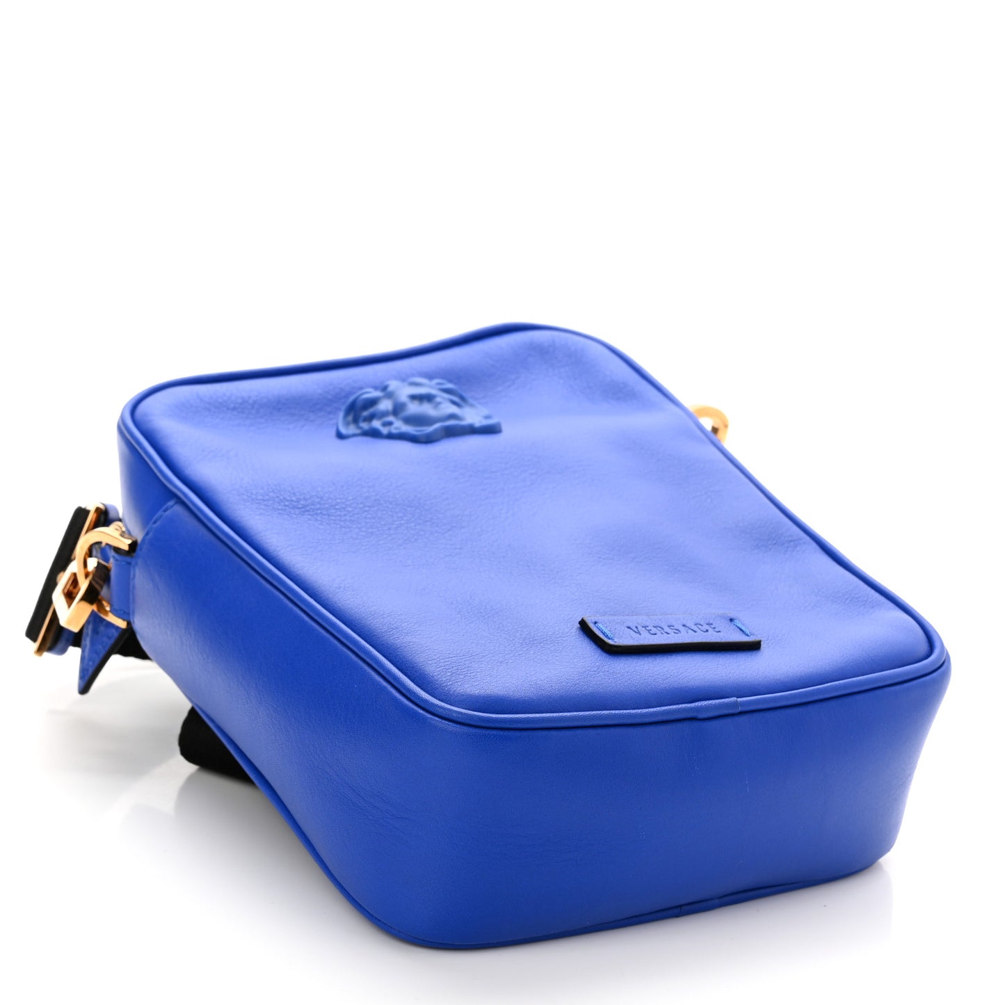 Calfskin Mini La Medusa Messenger Bag Blue