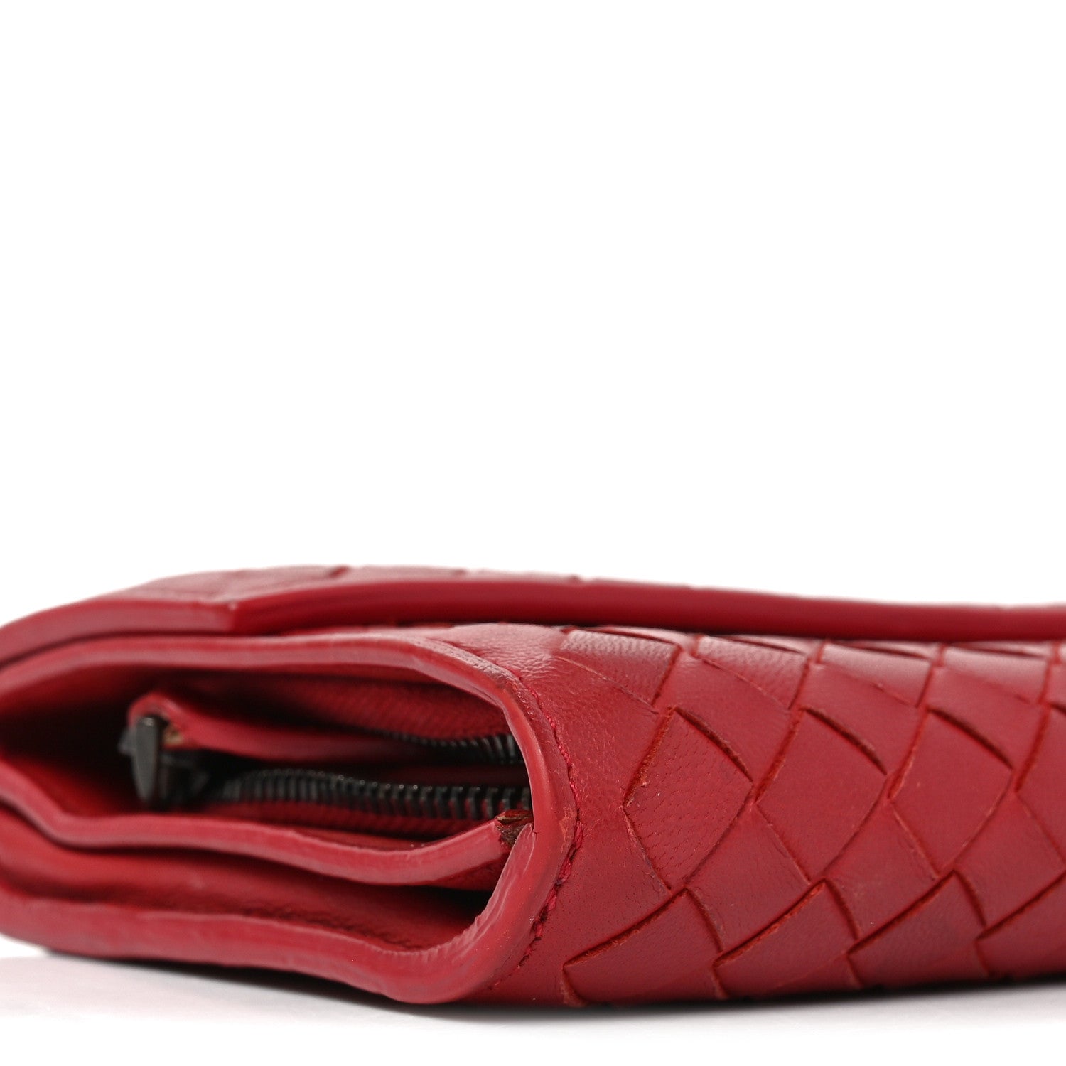 Bottega Veneta Nappa Intrecciato Continental Flap Wallet Cassis 9 of 10