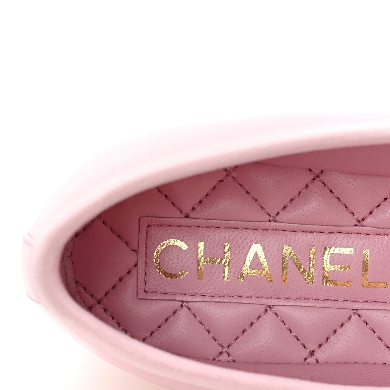Chanel Lambskin Mary Jane Flats 37.5 Light Pink 8 of 10