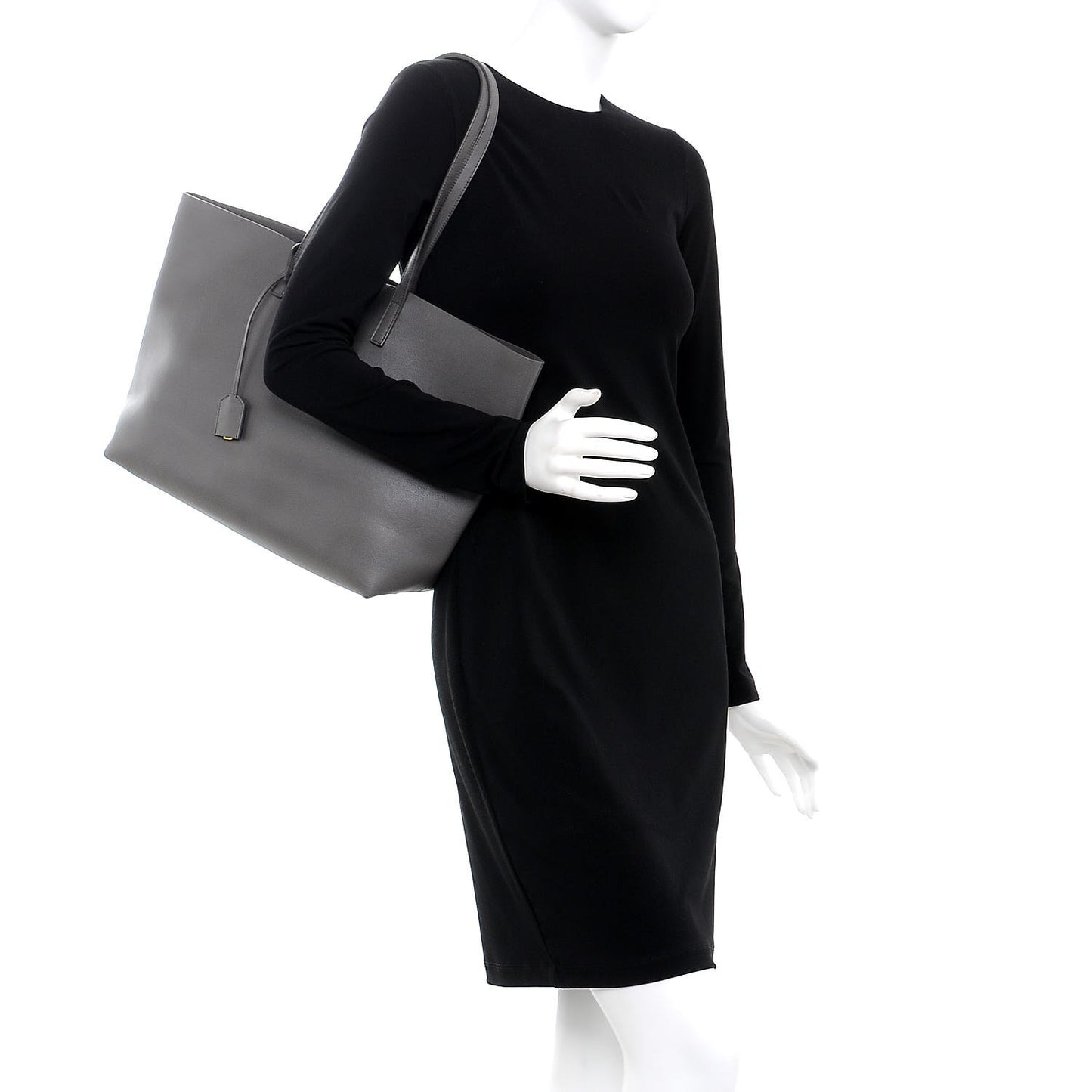 Calfskin Large Shopping Tote Earth