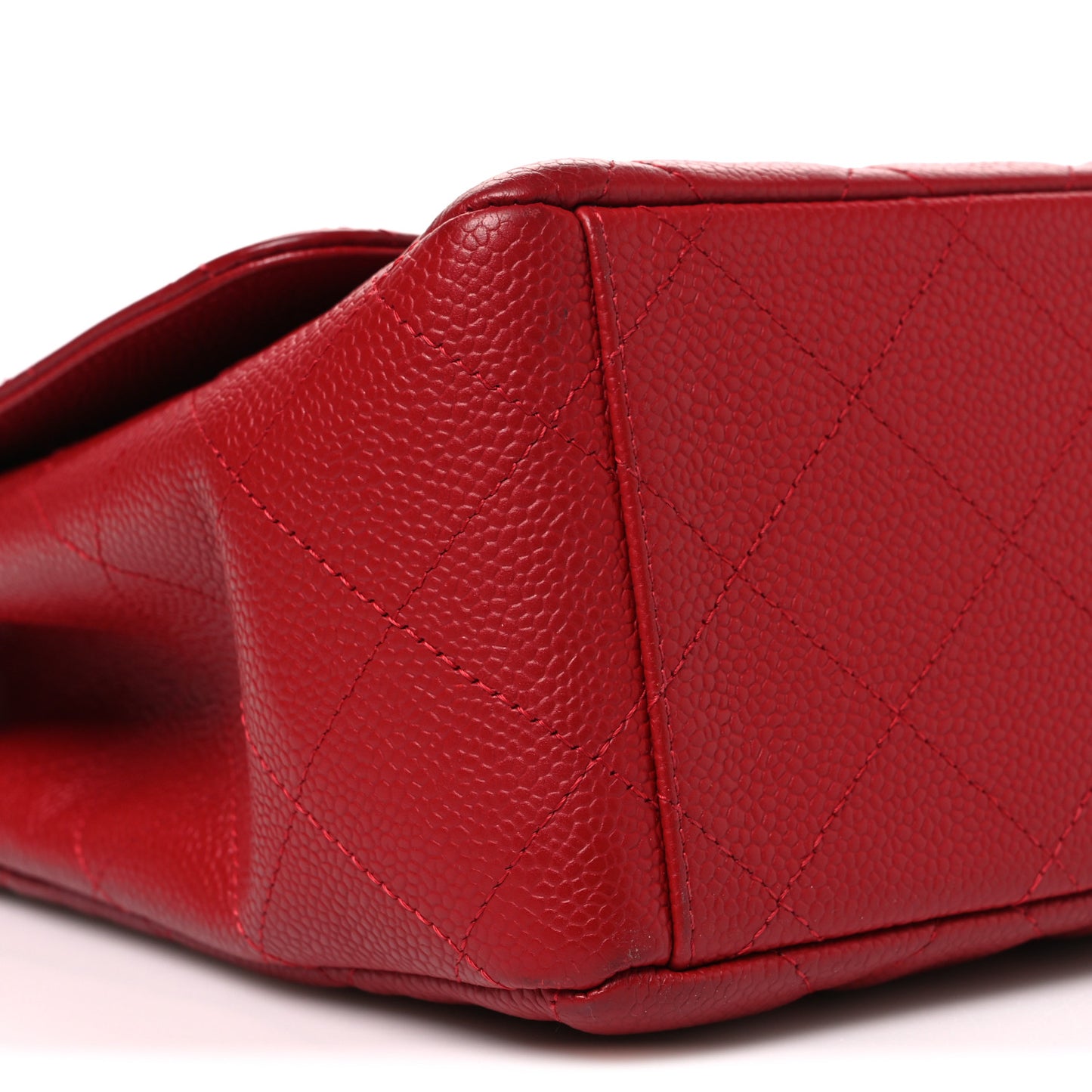Caviar Quilted Maxi Single Flap Red