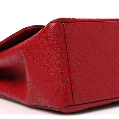 Chanel Caviar Quilted Maxi Single Flap Red 8 of 9