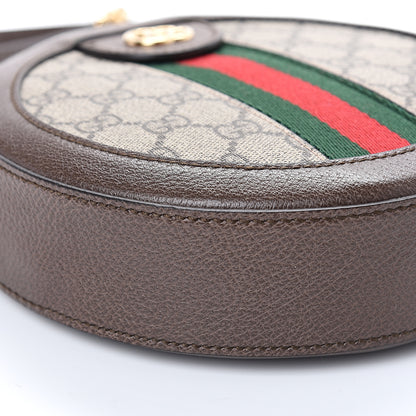 Gucci GG Supreme Monogram Web Mini Ophidia Round Shoulder Bag Brown 7 of 9