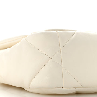 Chanel Lambskin Quilted Medium Chanel 19 Flap White 9 of 12