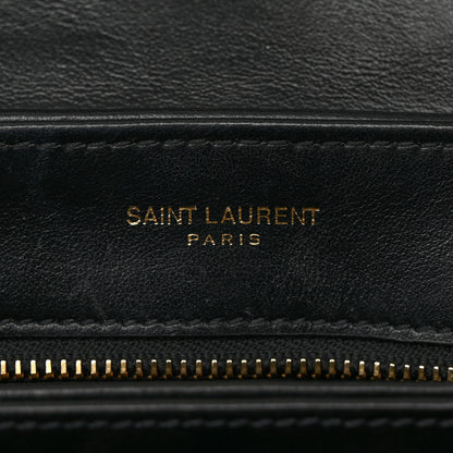 Saint Laurent Calfskin Y Quilted Monogram Toy Loulou Crossbody Bag Black 6 of 19