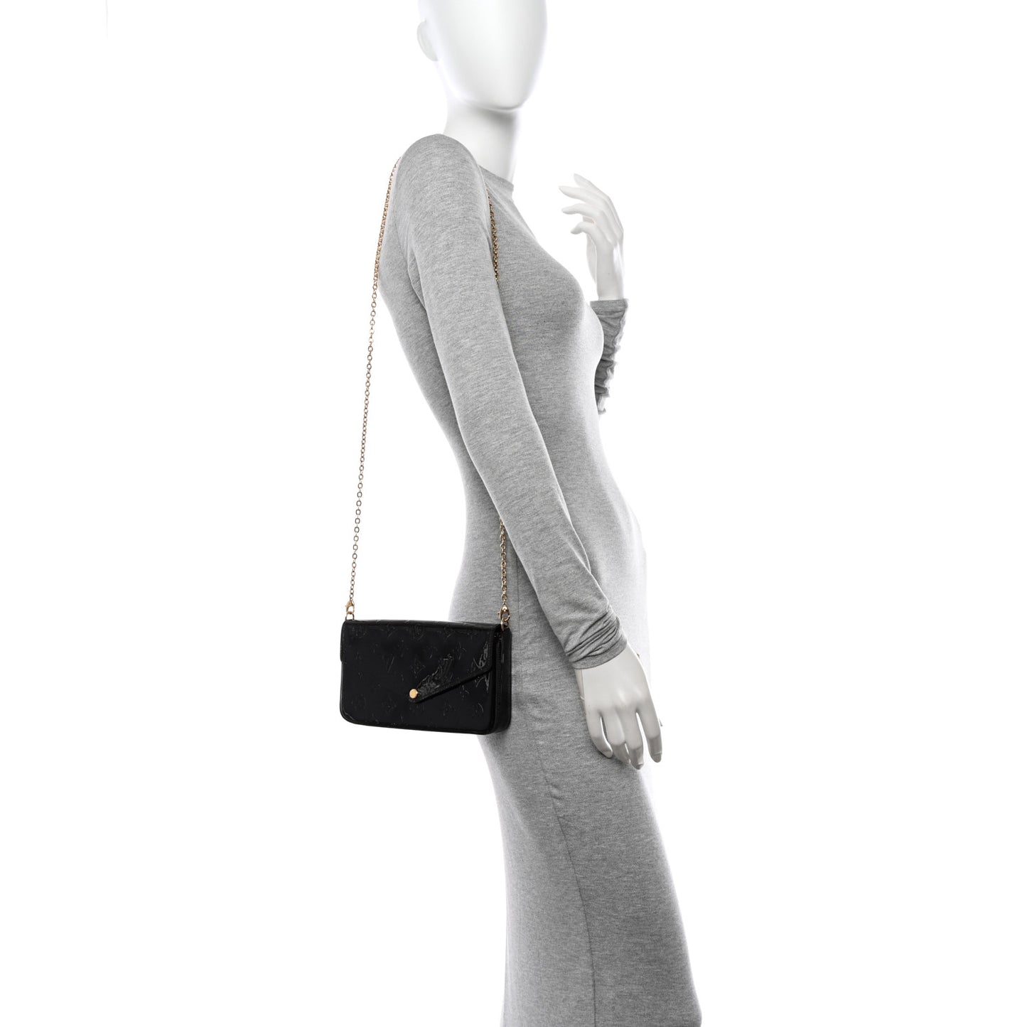 Vernis Pochette Felicie Chain Wallet Amarante