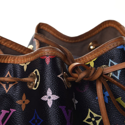 Louis Vuitton Monogram Multicolor Petit Noe Black 10 of 11