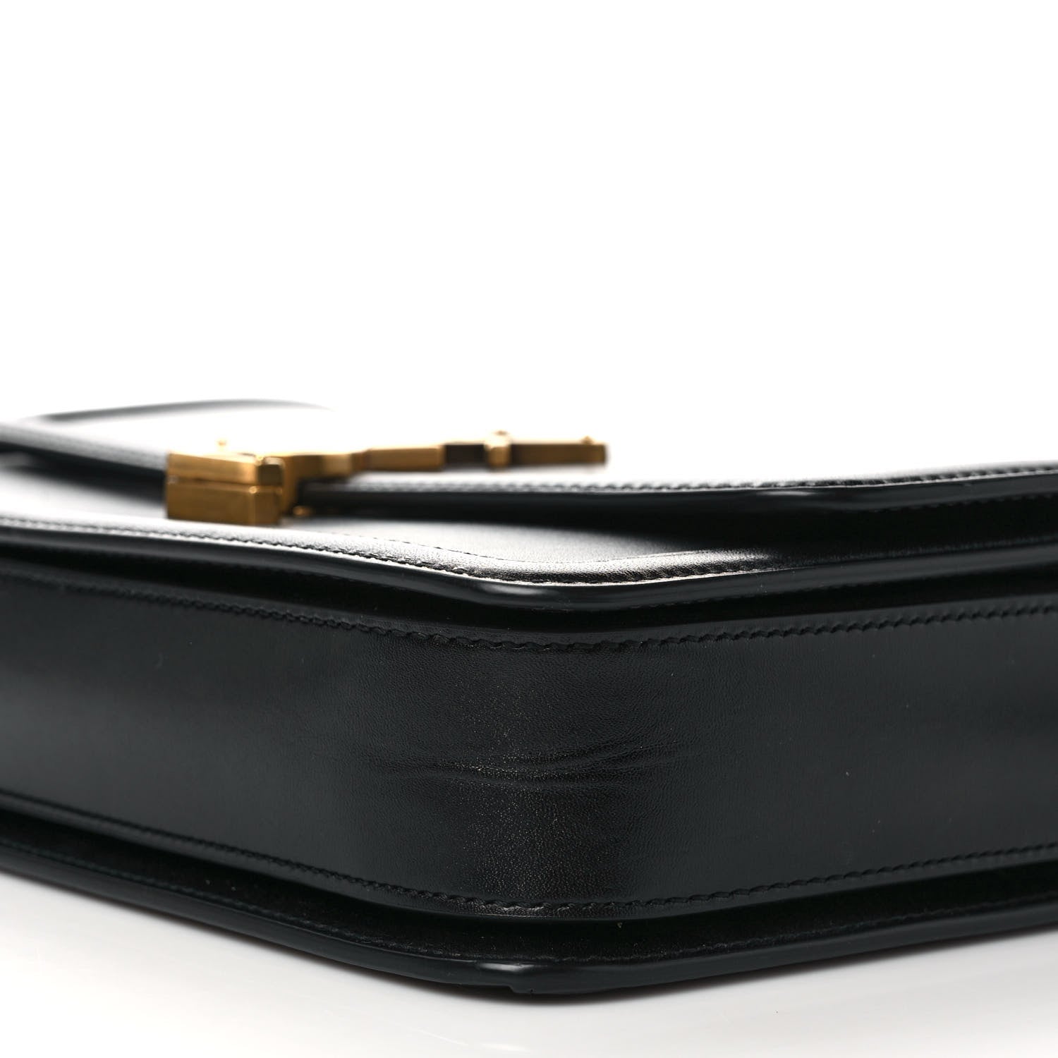 Saint Laurent Box Calfskin Monogram Medium Solferino Satchel Black 8 of 11