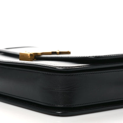 Saint Laurent Box Calfskin Monogram Medium Solferino Satchel Black 8 of 11