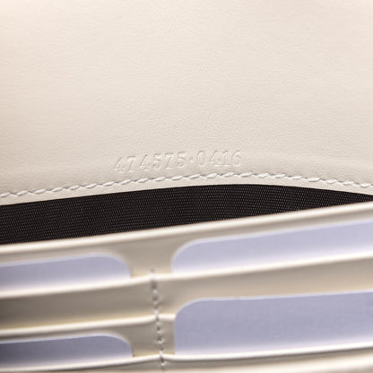 Gucci Calfskin Matelasse GG Marmont Chain Wallet Mystic White 7 of 11