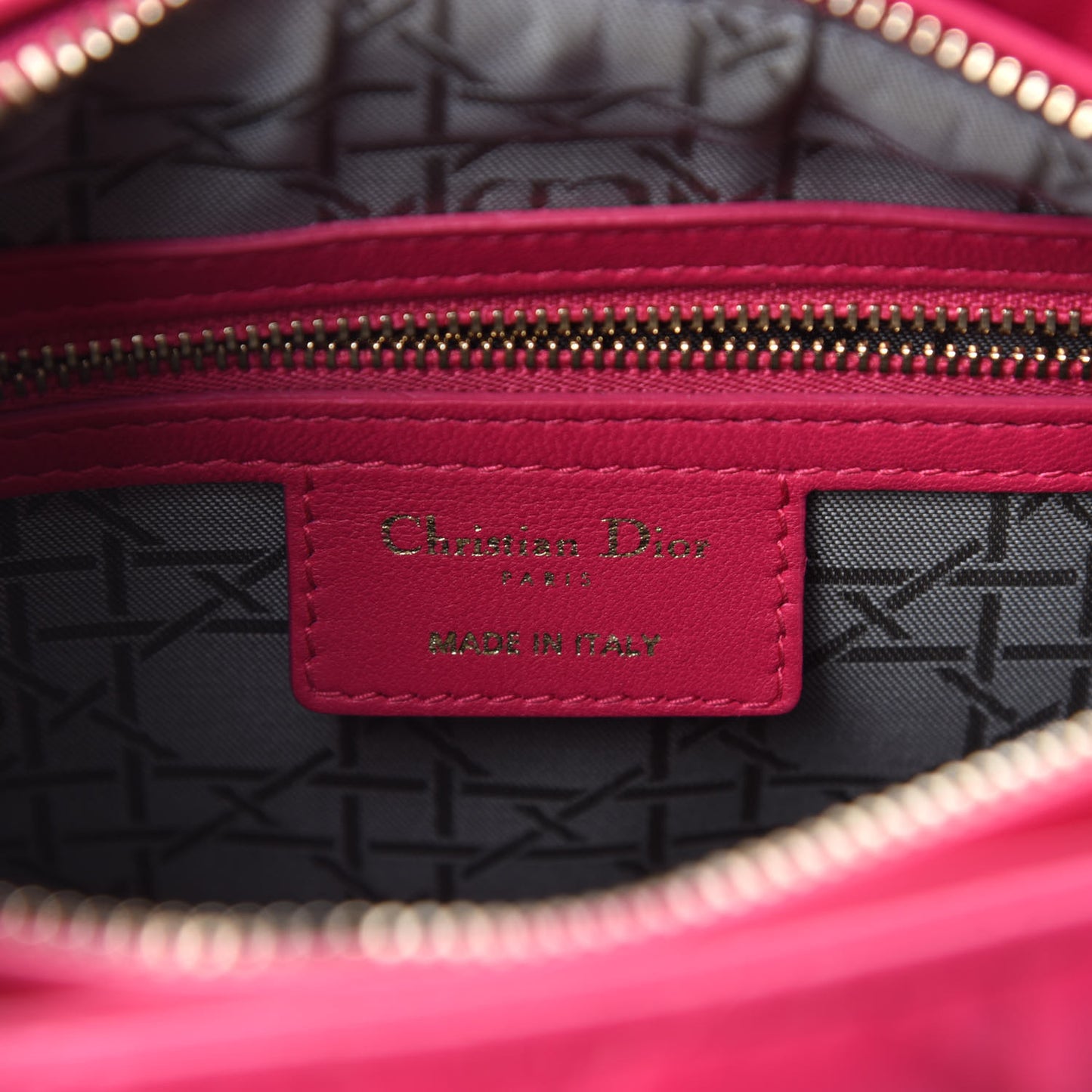 Lambskin Cannage Medium Lady Dior Pink