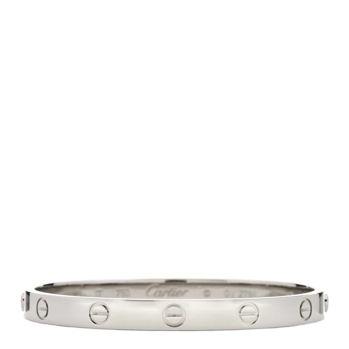 18K White Gold LOVE Bracelet 17