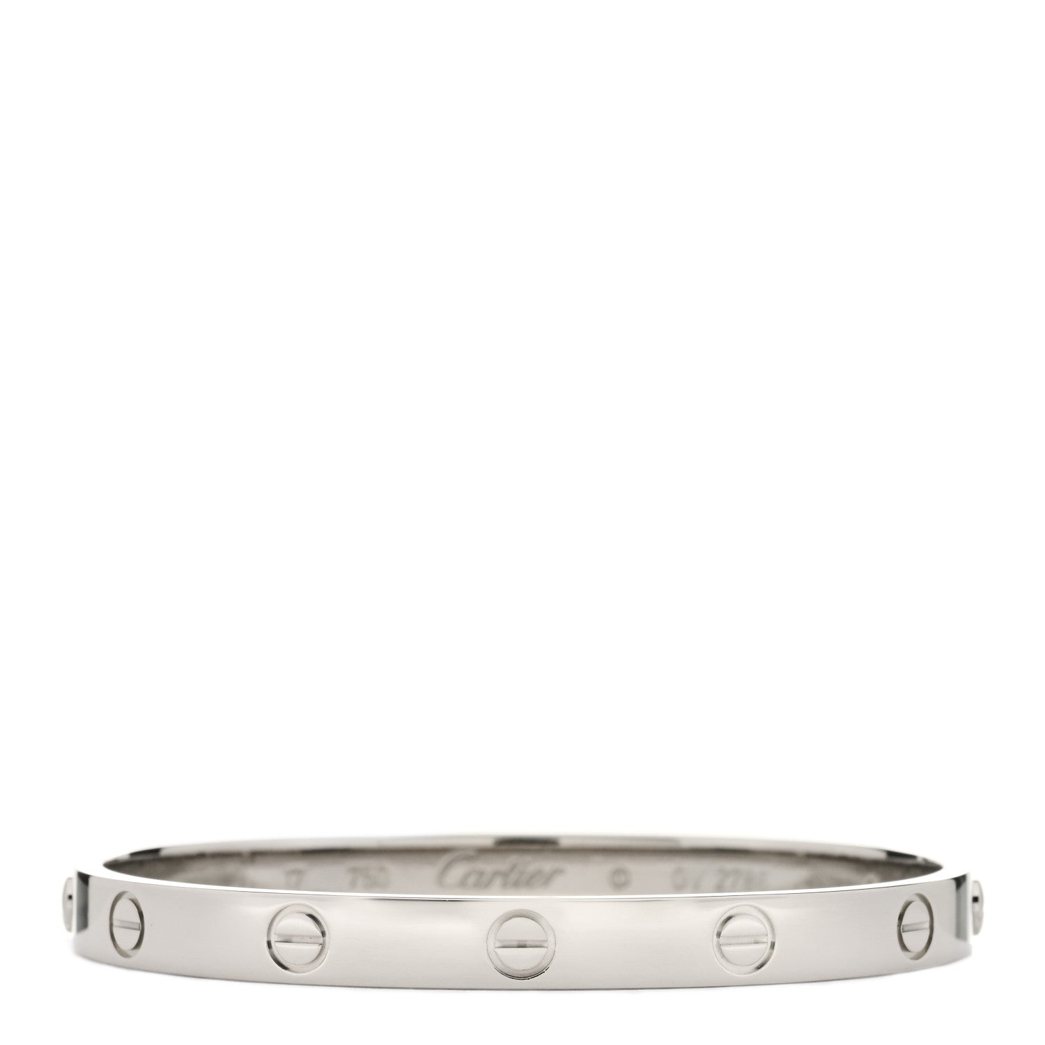 Cartier 18K White Gold LOVE Bracelet 17 1 of 4