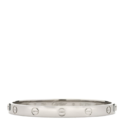 Cartier 18K White Gold LOVE Bracelet 17 1 of 4