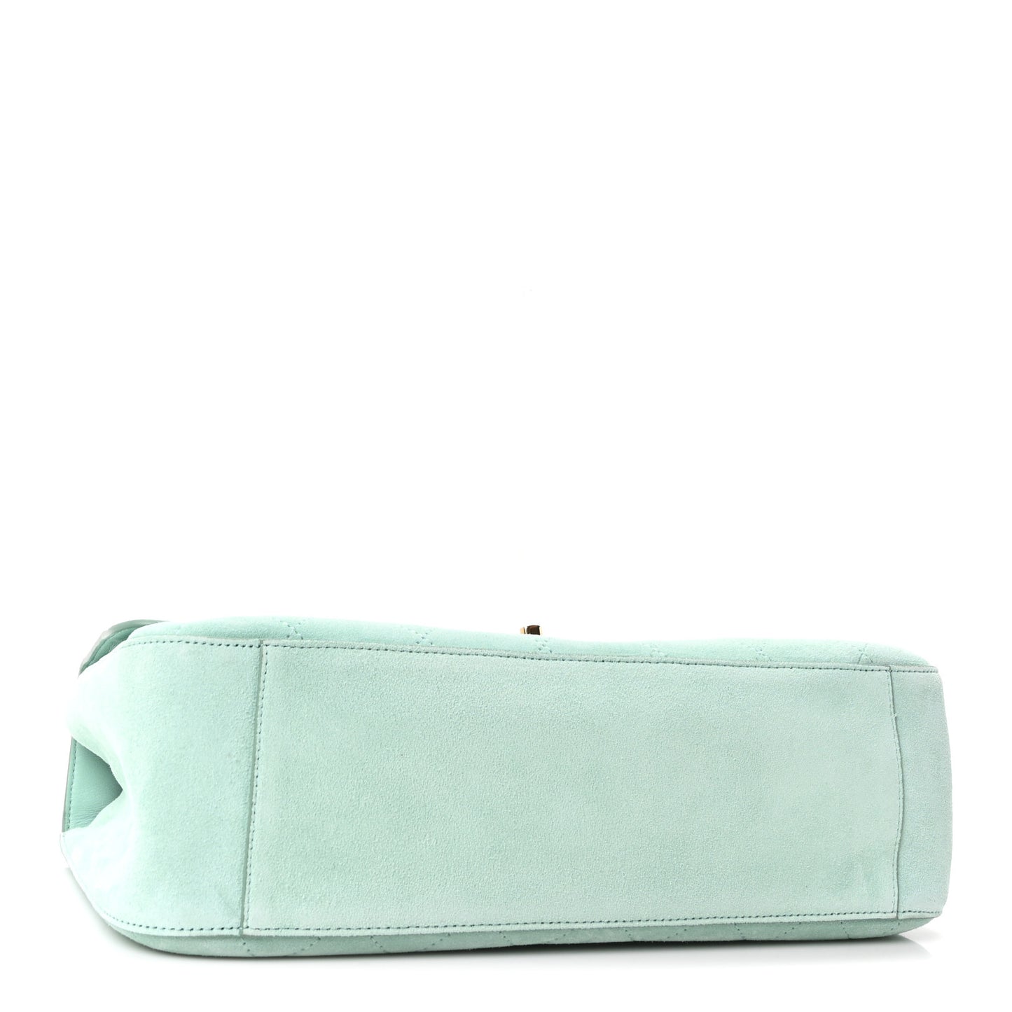 Suede Calfskin Small Souplissimo Maxi Flap Green