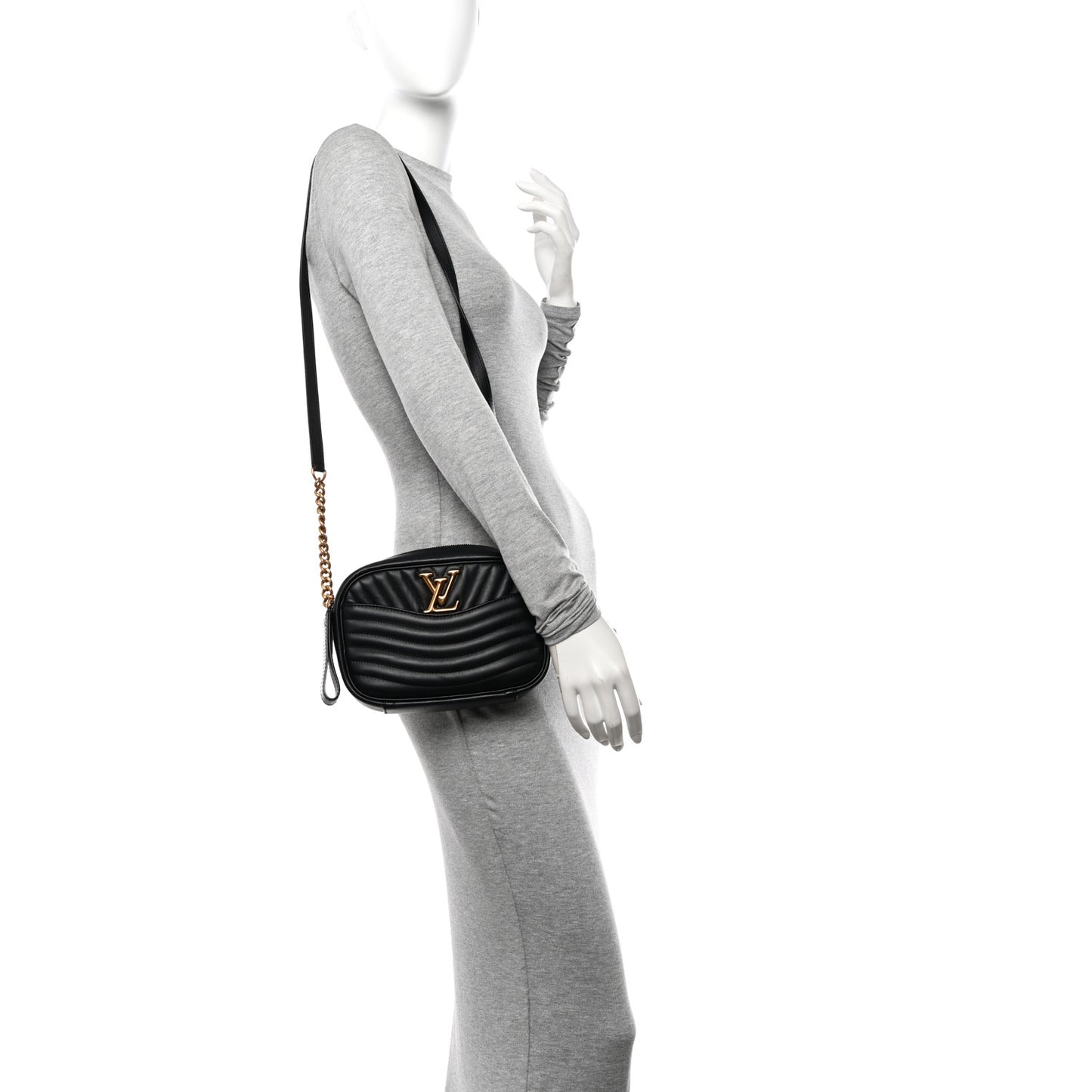 Calfskin New Wave Camera Bag Black