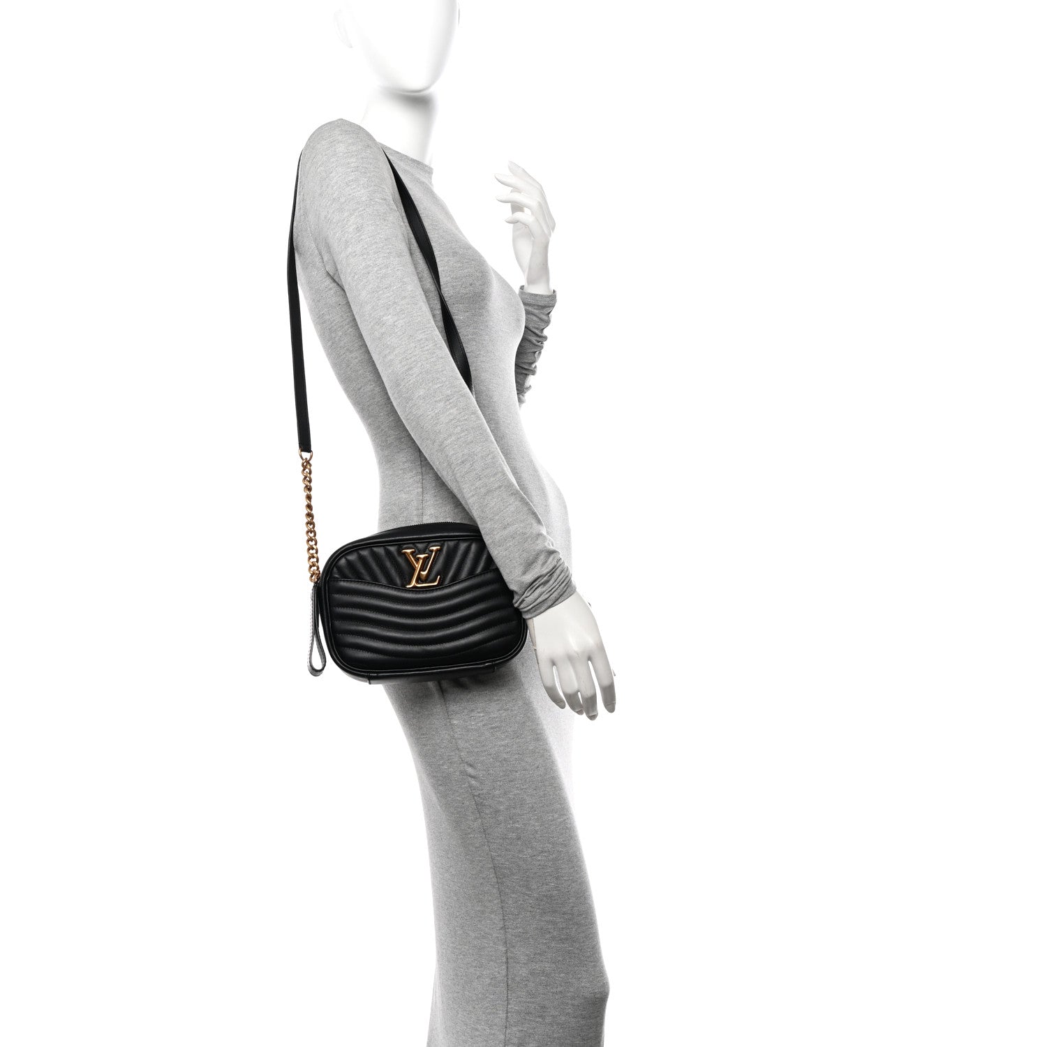 Louis Vuitton Calfskin New Wave Camera Bag Black 2 of 12