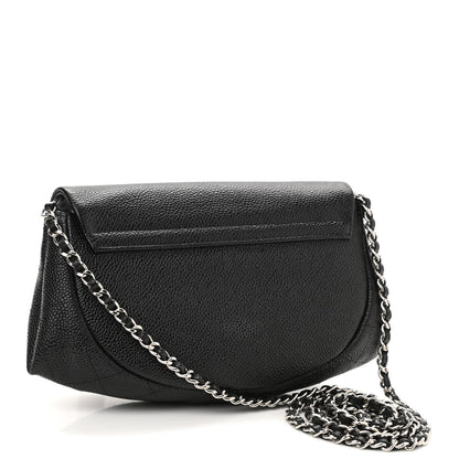 Chanel Caviar Half Moon Wallet On Chain WOC Black 3 of 12