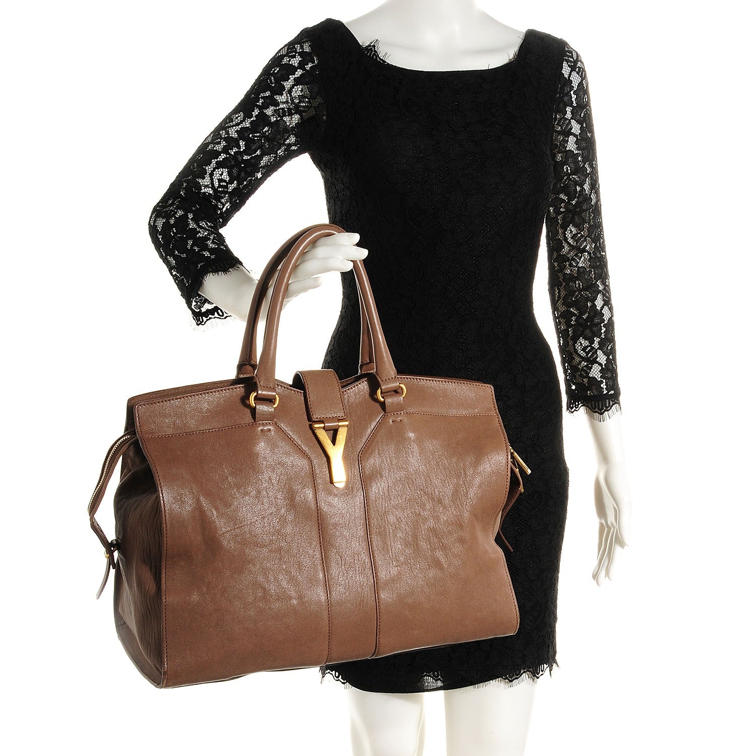 Saint Laurent Sheepskin Large Cabas ChYc Biscuit 2 of 7