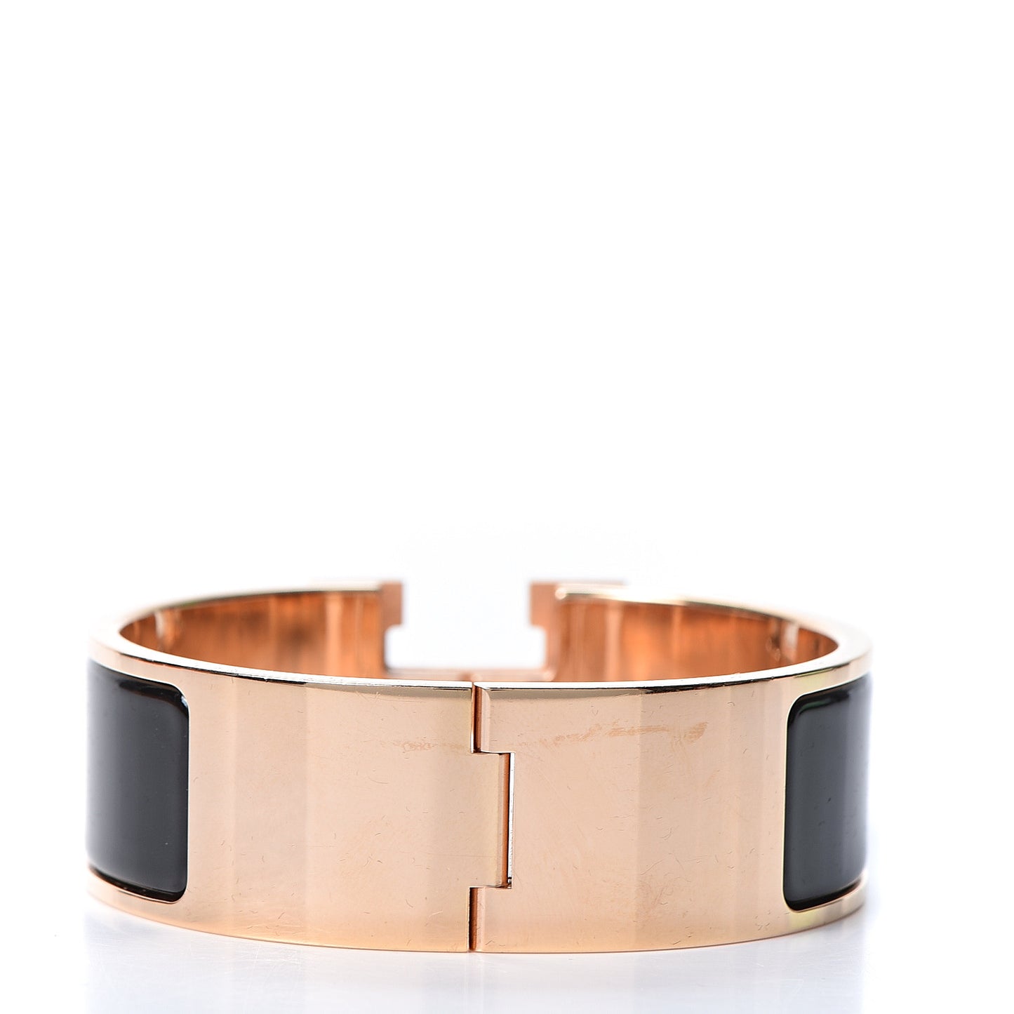 Enamel Wide Clic Clac H Bracelet PM Black