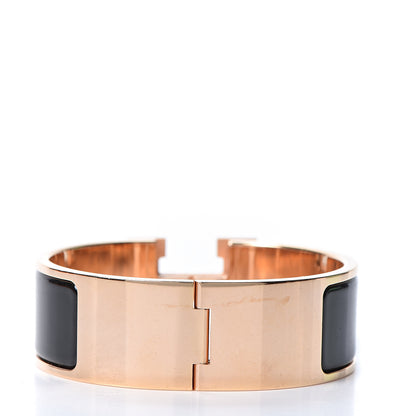 Hermes Enamel Wide Clic Clac H Bracelet PM Black 2 of 4