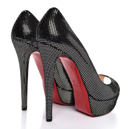Christian Louboutin Suede Square Banana 140 Pumps 38 Platine 4 of 8