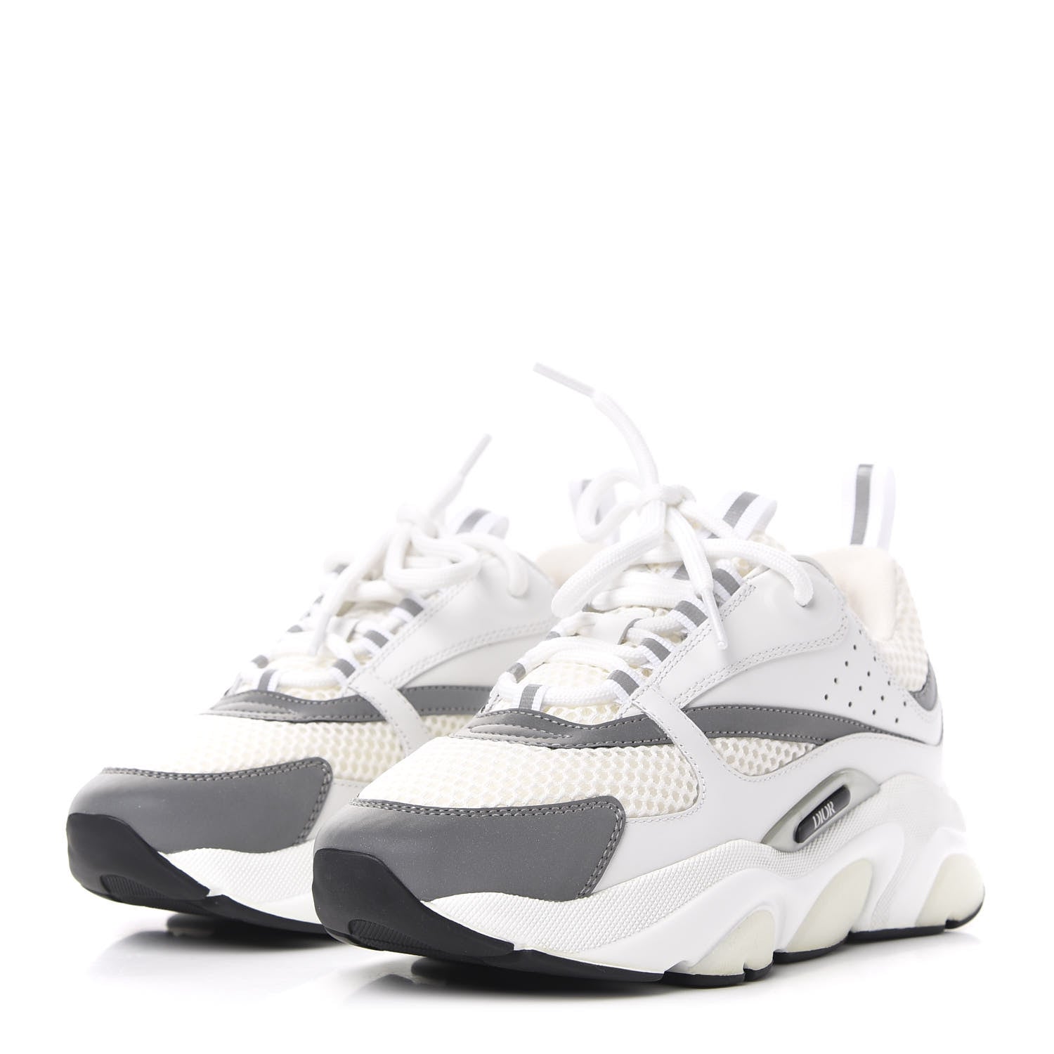 Christian Dior Technical Mesh Calfskin Mens B22 Sneakers 37 White 3 of 11