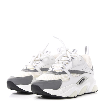 Christian Dior Technical Mesh Calfskin Mens B22 Sneakers 37 White 3 of 11