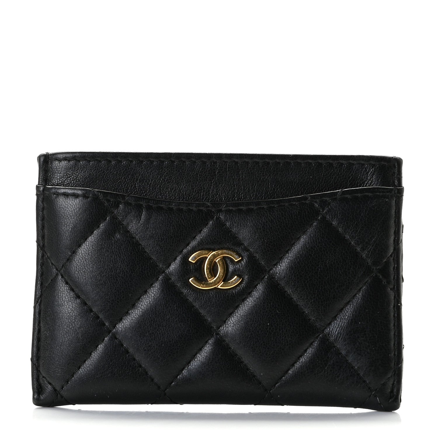 Chanel Lambskin Quilted Card Holder Black 1 of 8