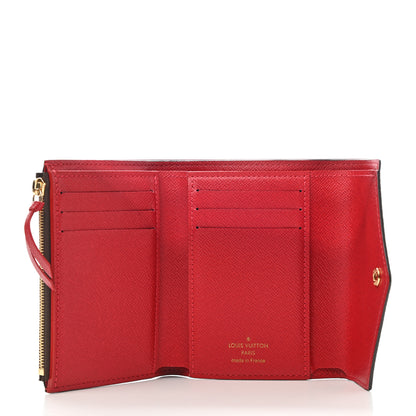 Louis Vuitton Damier Ebene Victorine Wallet Red 5 of 7