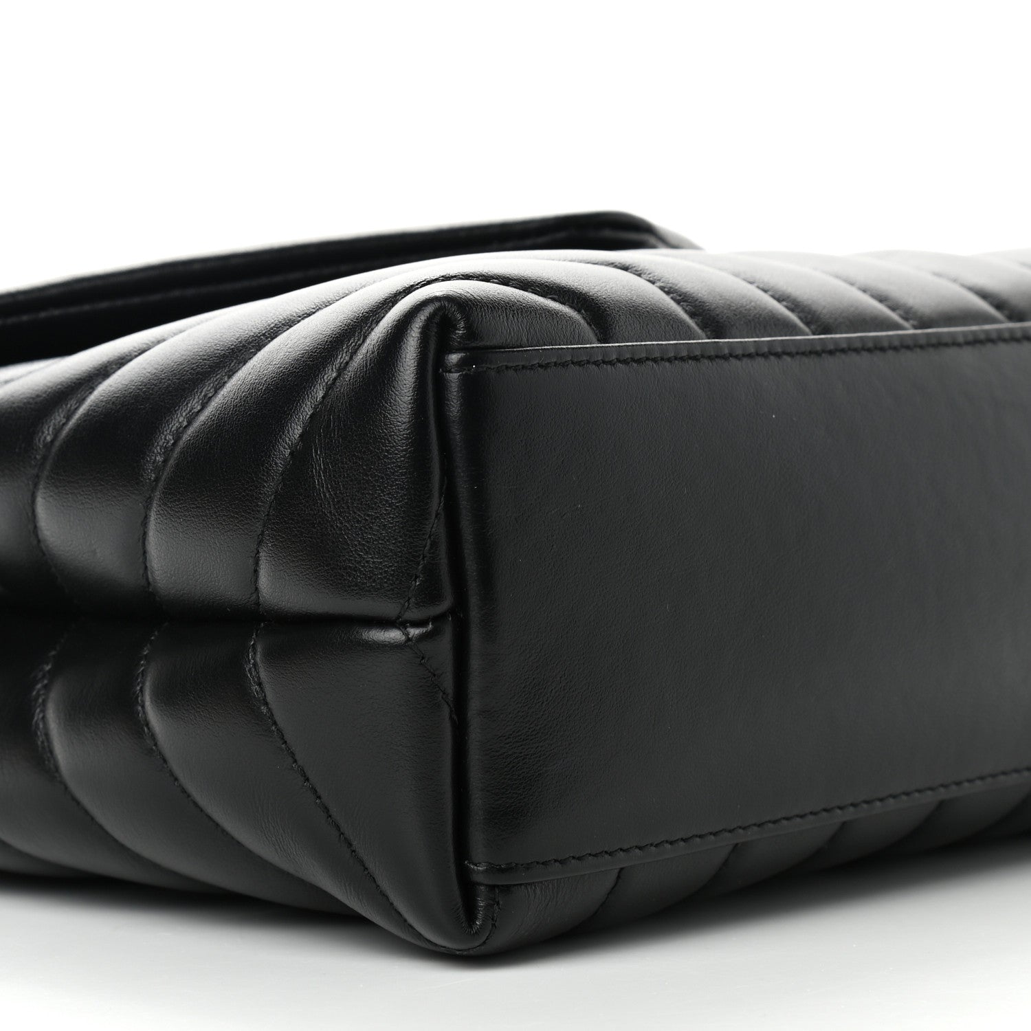 Saint Laurent Calfskin Y Quilted Monogram Small Loulou Chain Satchel Black 7 of 8
