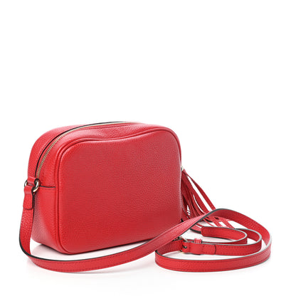 Gucci Pebbled Calfskin Small Soho Disco Bag Tabasco Red 3 of 9
