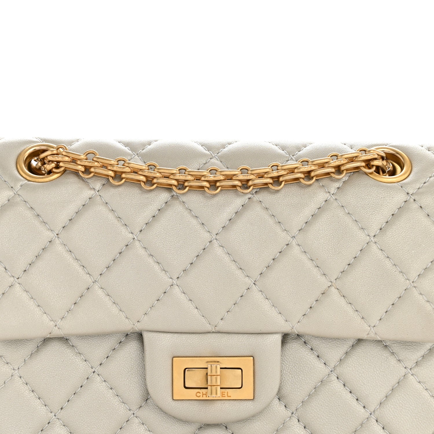 Chanel Metallic Goatskin Quilted 2.55 Reissue Mini Flap Silver 8 of 14