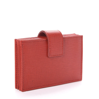Fendi Vitello Elite Gusseted Card Holder Rosso 3 of 6